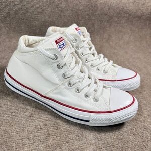Converse Chuck Taylor All Star Madison Mid Sneakers Womens 10 White Canvas Shoes